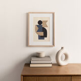 Collage on old paper • c447 • signed Eawy