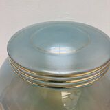 Vintage blue opaline table lamp