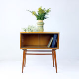 Midcentury showcase in walnut & glass, Drevovyroba Czechoslovakia 1969