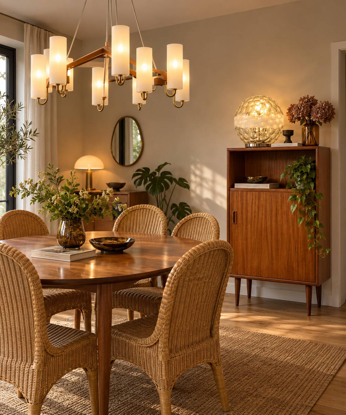 vintage Scandinavian chandelier 10 lights Östen Kristiansson for Luxus 1960s