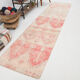 3x12 Red Beige Turkish Vintage Runner Rug,92x371Cm