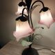Lamp 3 tulips glass paste