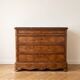 Antique walnut secretary chest with marble top.