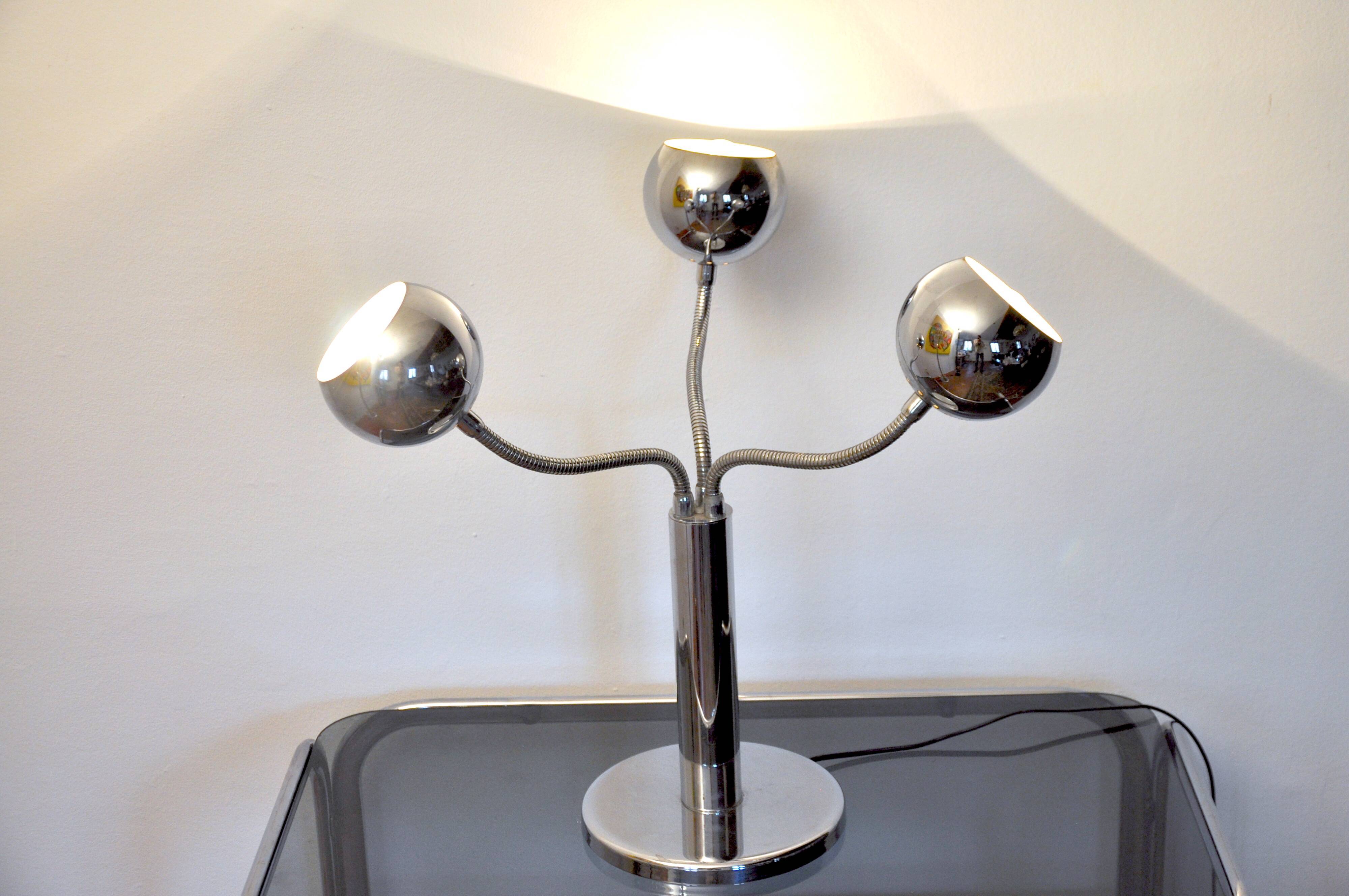 Chrome lamp, Italy, 1970