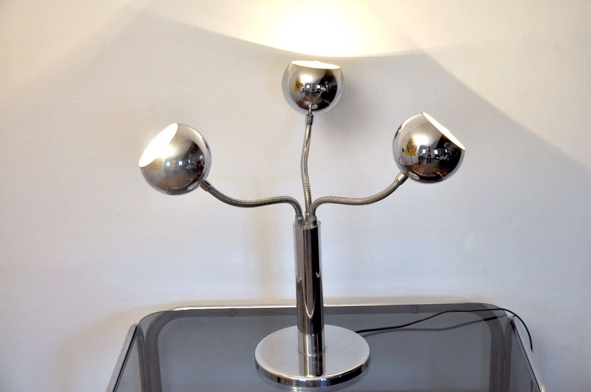 Lampe chromée, Italie, 1970