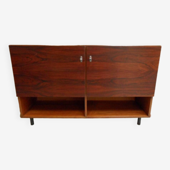 Mid Century Vintage 2 door LP cabinet 1960's