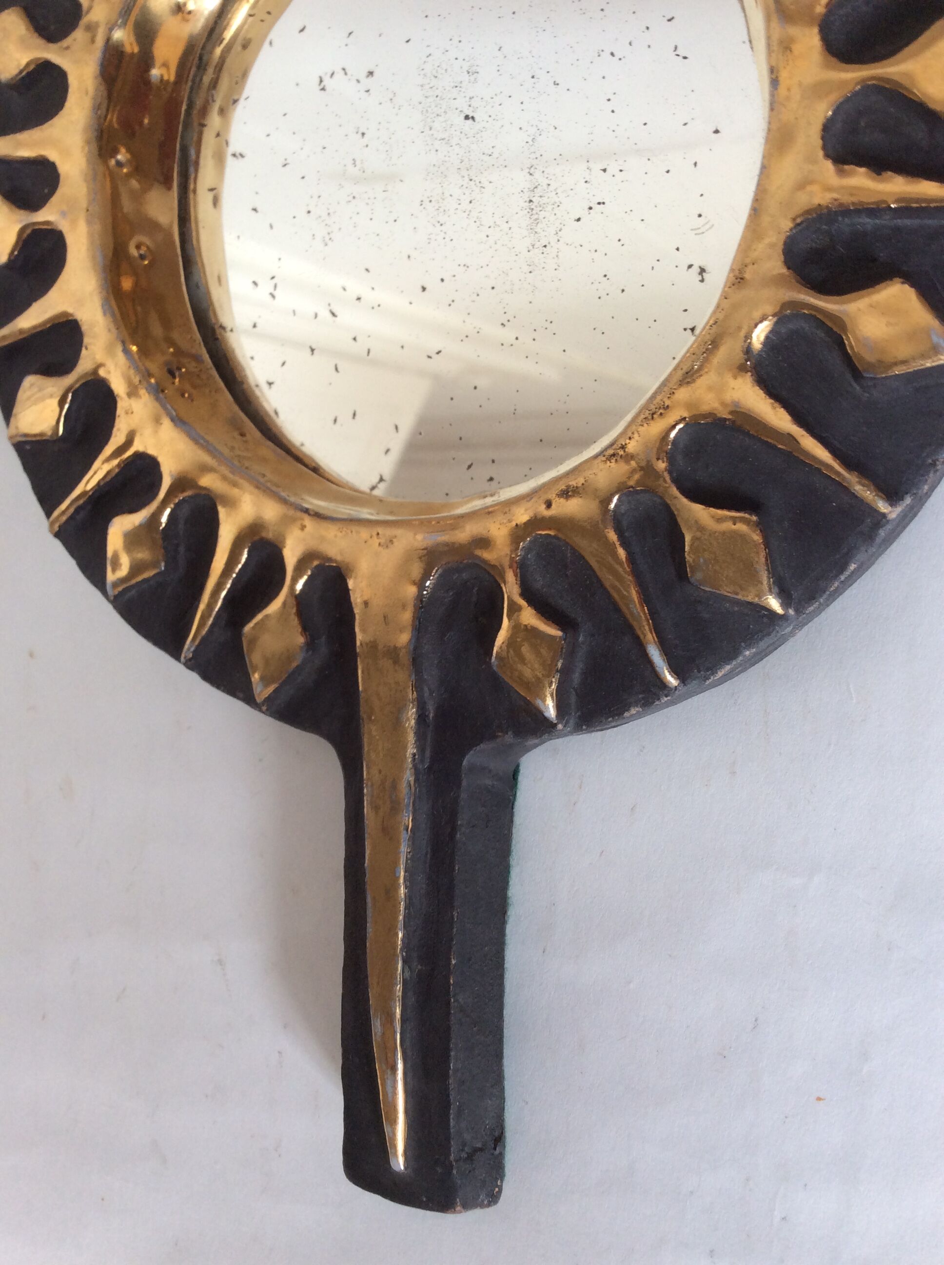 Ceramic hand-facing mirror, 1960s