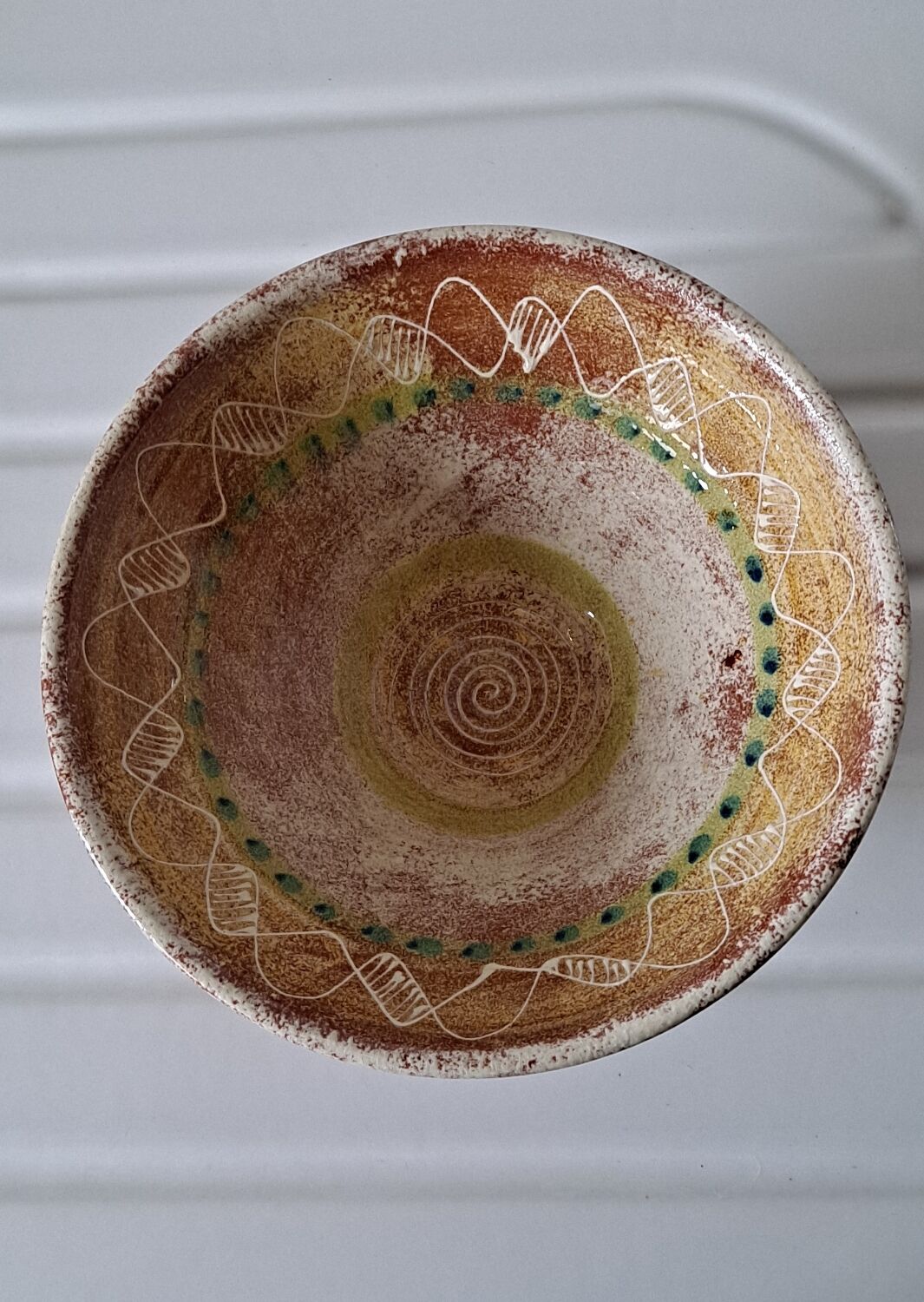 Glazed terracotta bowl