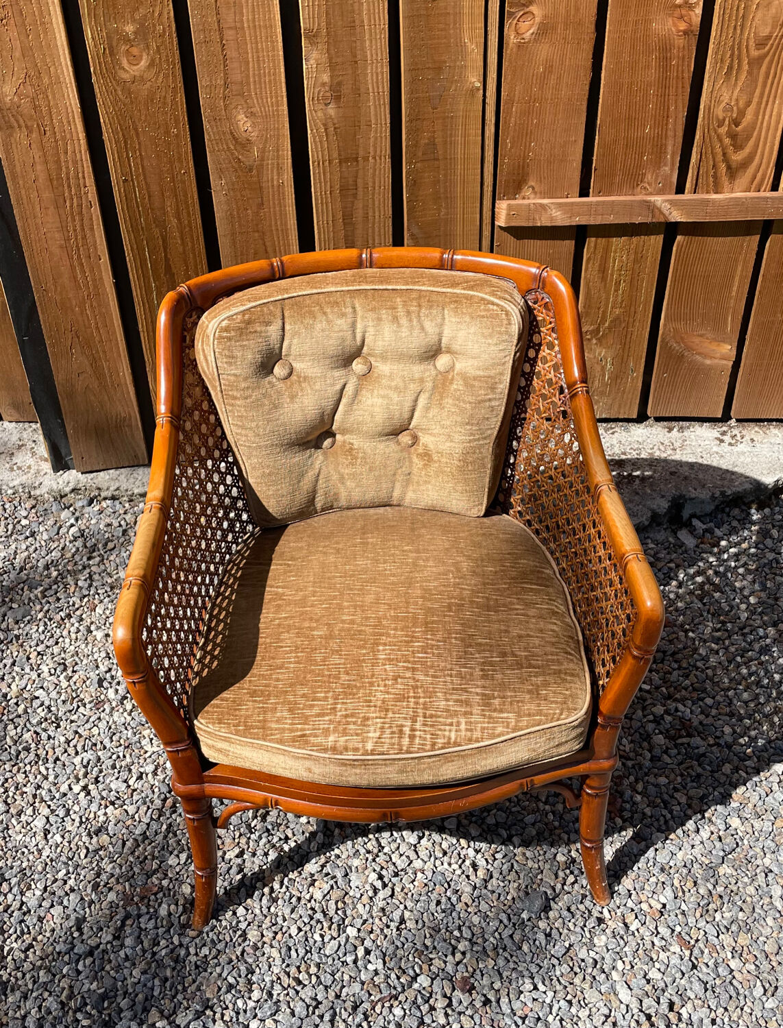 Fauteuil club chippendale giorgetti et faux bambou