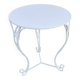 Table ronde de jardin fer forgé blanc