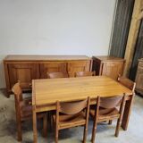 Dining room set table and 6 chairs Maison Regain in Elm
