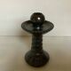 Brown glazed candlestick
