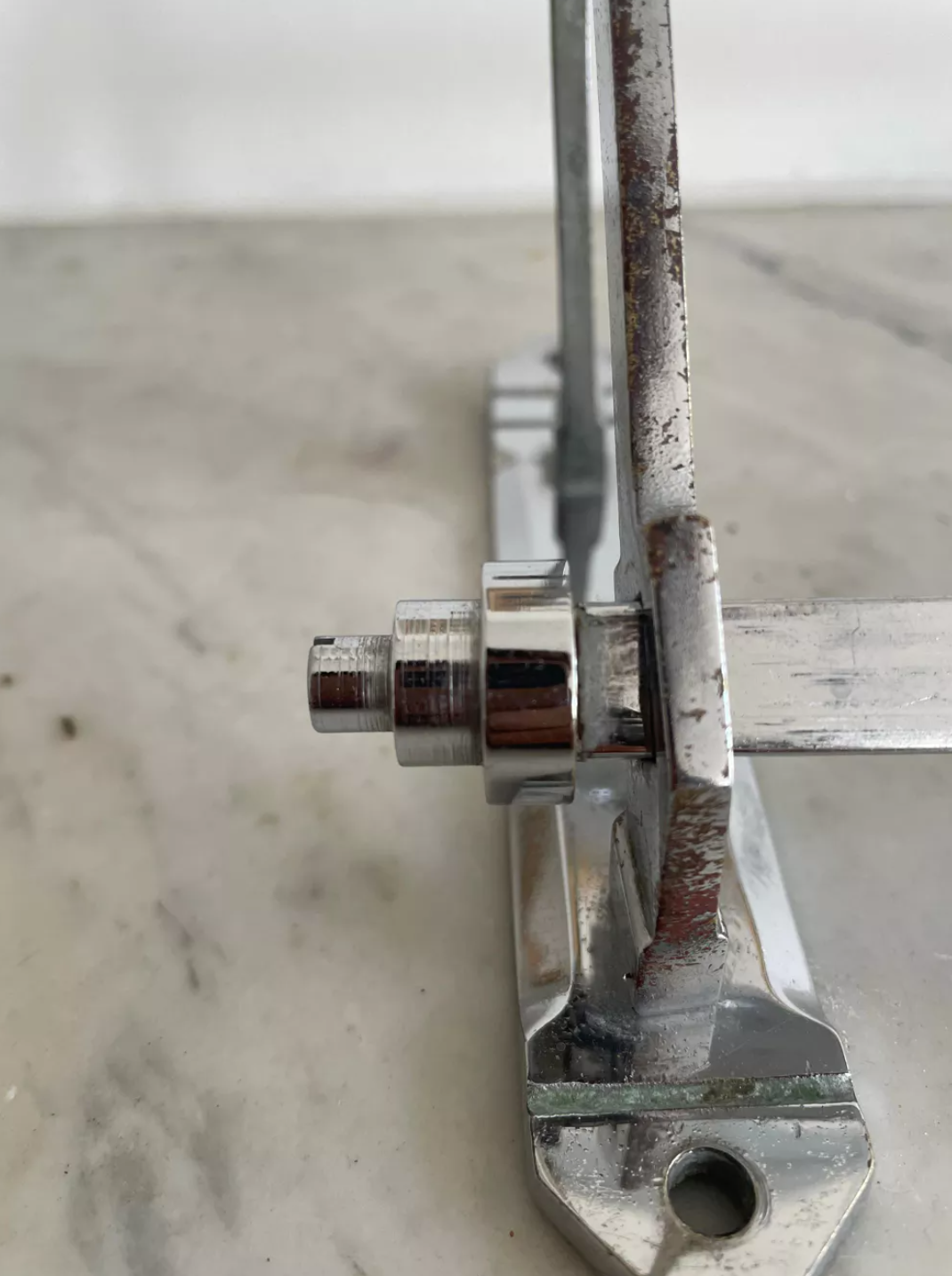 Vintage coat rack, chromed metal, art deco