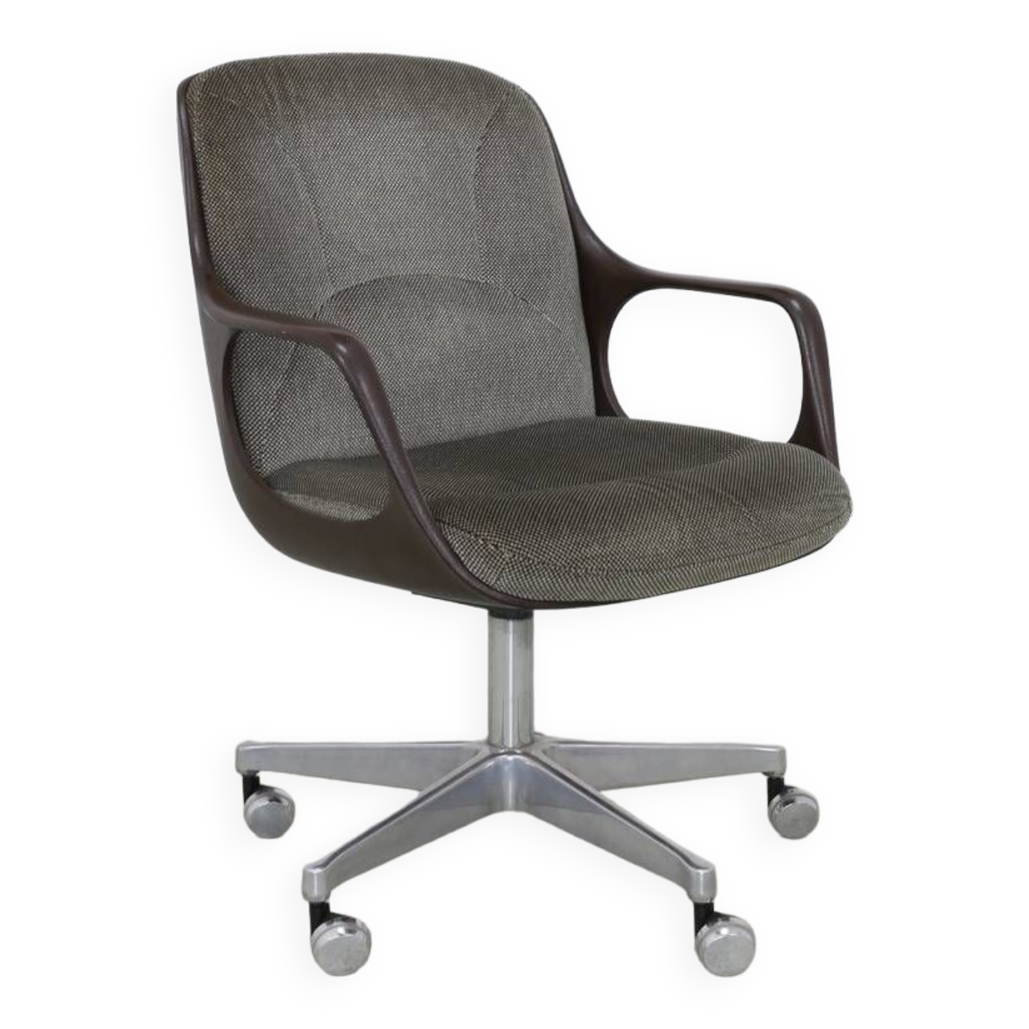 Chaise de conférence sur roulettes par Chromcraft, 1970