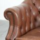 Chesterfield club armchair made of cowhide leather in English style