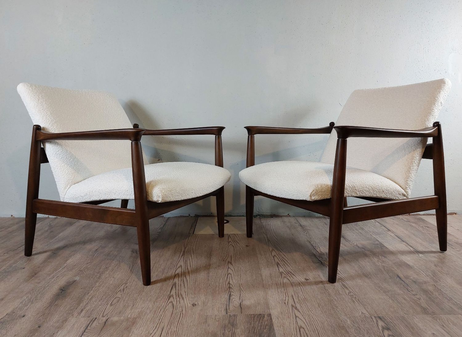 Pair of Armchairs Edmund Homa model GFM-64, Polish vintage 1970s