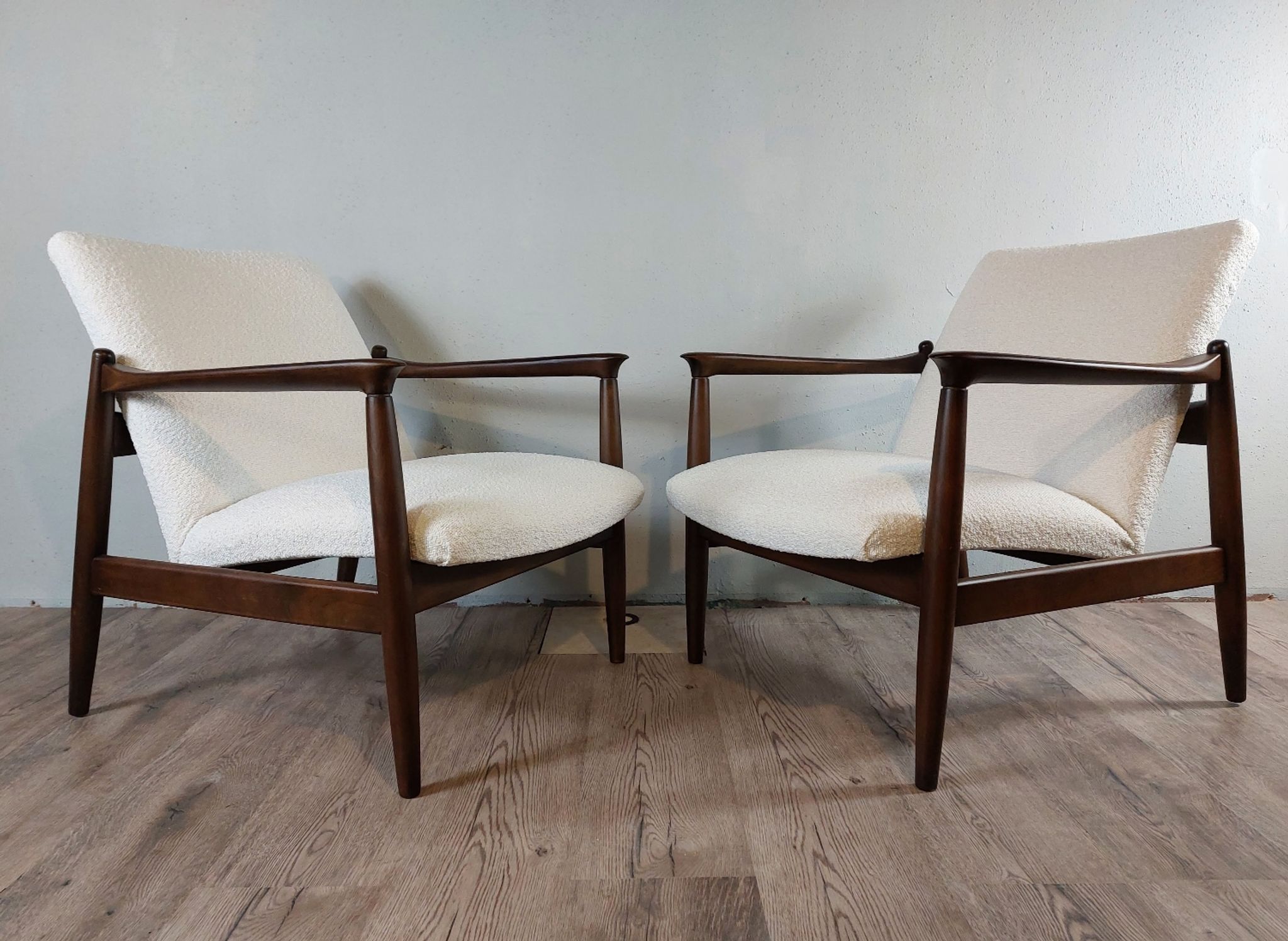Pair of Armchairs Edmund Homa model GFM-64, Polish vintage 1970s