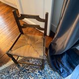 Chaise basse en bois