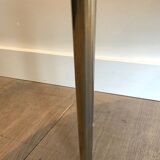 Neoclassical style tripod pedestal in mahogany, brass