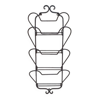 Vintage wall magazine rack