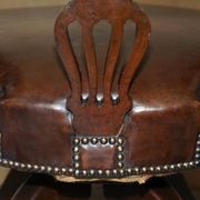 Fauteuil capitaine victorien antique cuir