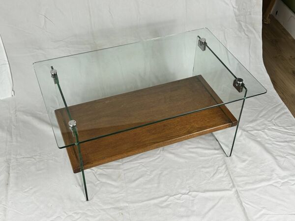 Tables basse en verre d'André Monpoix