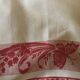Grande nappe rouge et blanche vintage