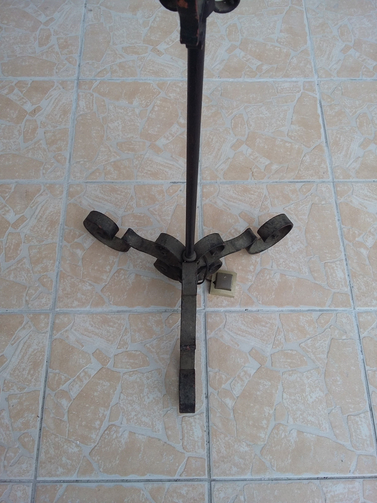 Wrought iron lamppost