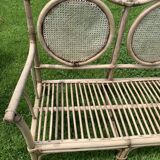 Old rattan sofa