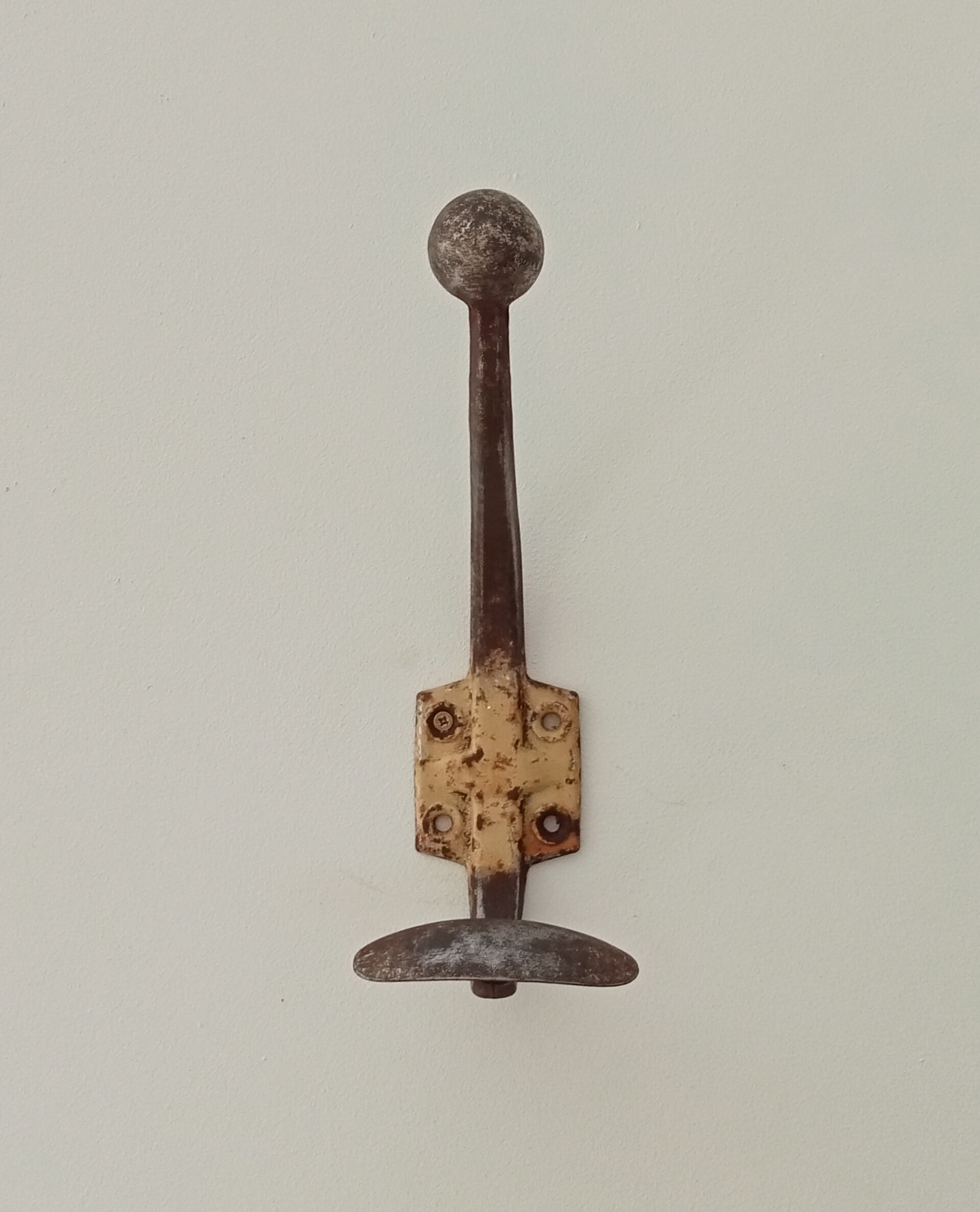 Old wall hook coat rack