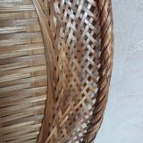 Oval rattan mirror - year 70