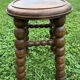 French turned wood stool 1950