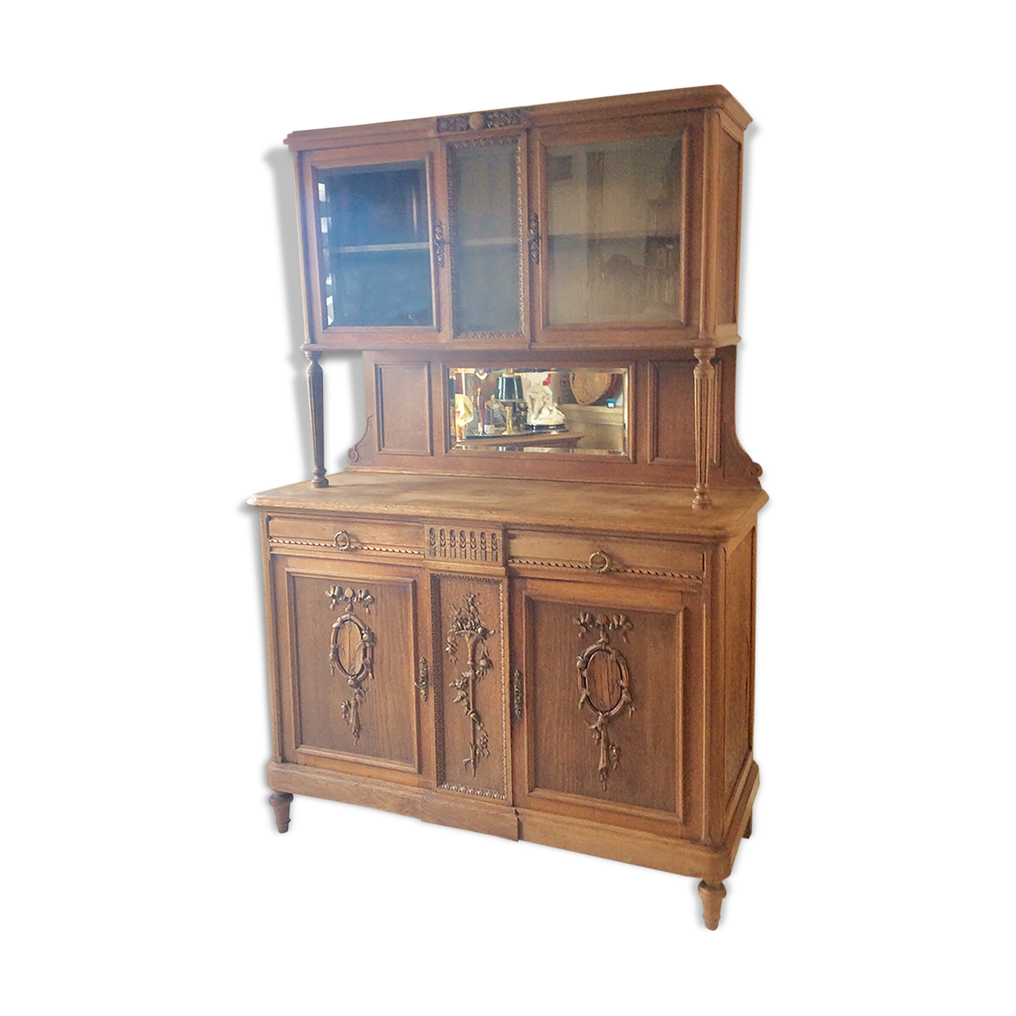 Former solid oak buffet early 20th