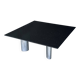 Star Galaxy granite and brushed metal postmodern coffee table by Draenert