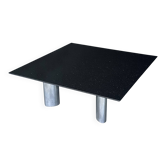 Table basse postmoderne en granit Star Galaxy et métal brossé par Draenert