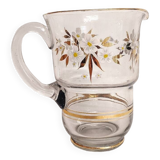 Jarra de cristal pintada a mano. Spain, 1950s.