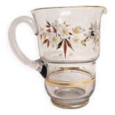 Pot de cristal peint à la main. Espagne, années 1950.