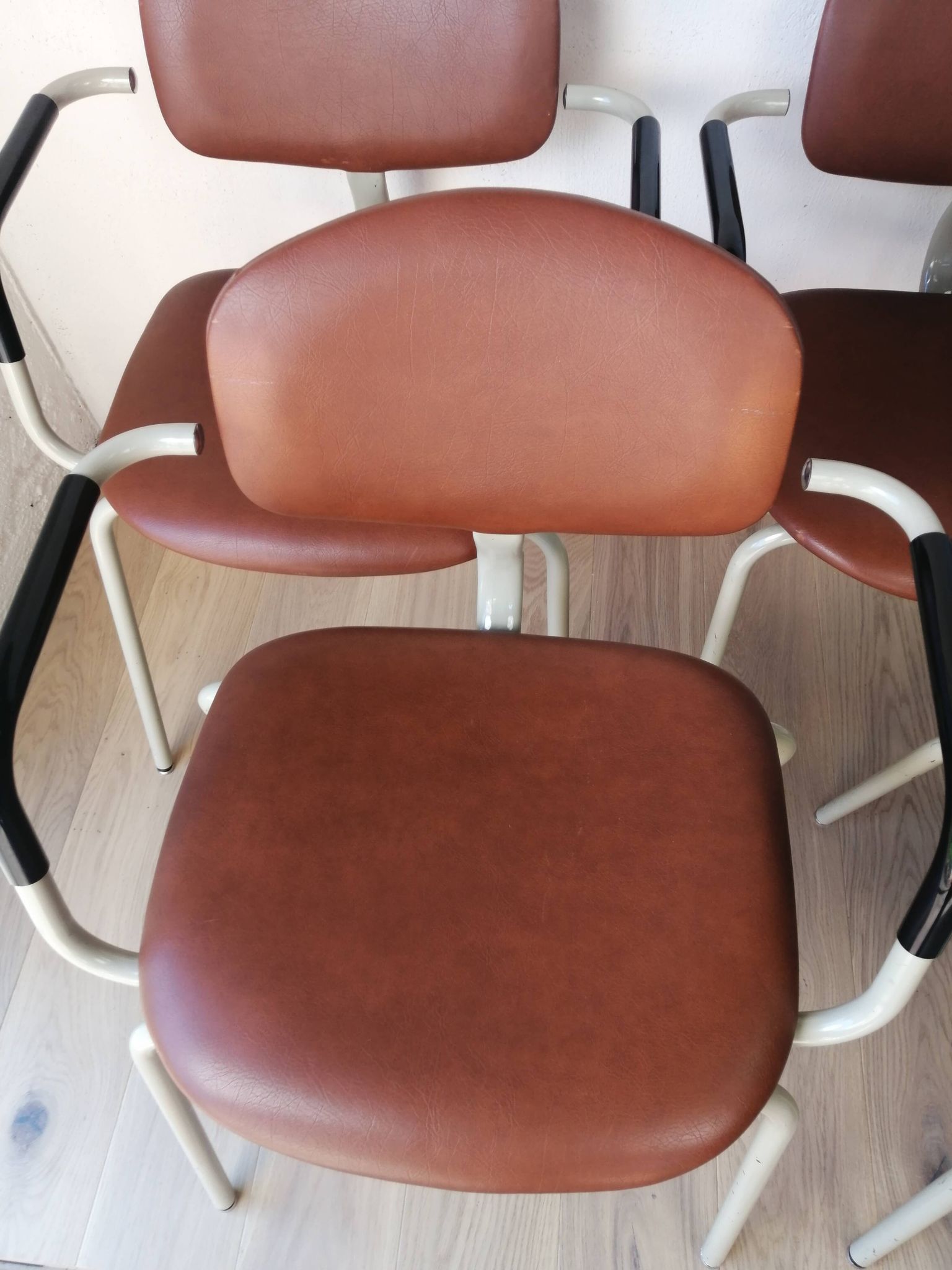 Set of 4 420-44 Strafor-Steelcase Vintage Armchairs