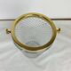 Hollywood regency cut crystal and gold metal champagne bucket