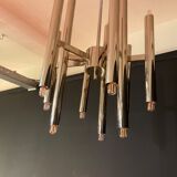 Scoliari chandelier with 18 bright nickel dots distributed by Boulanger