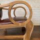 Paire de chaises hongroises en noyer et cuir par Lajos Kozma 1884-1948