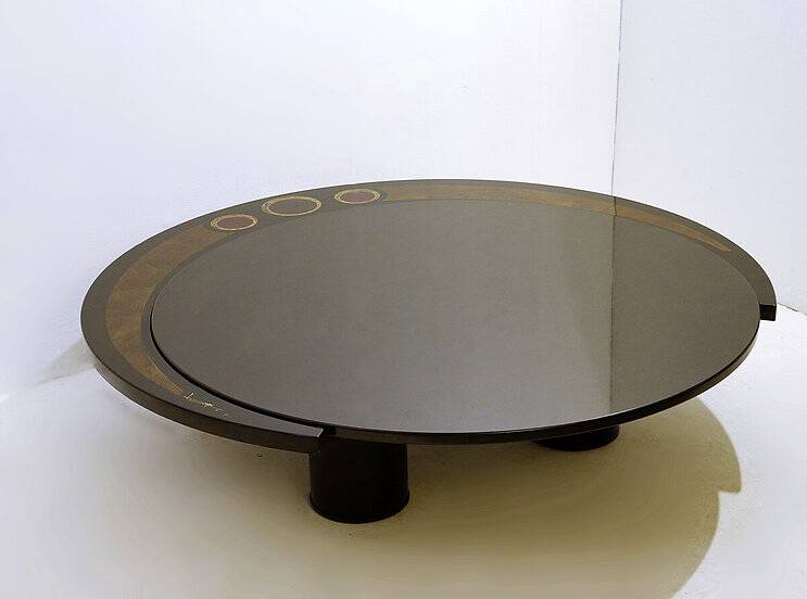 Large Coffee Table by Antonio Lupi 1/1 Black granite top - italy