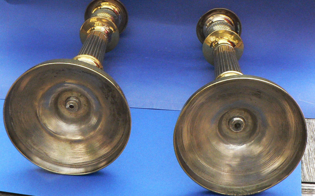 Pair of large candlesticks in the early 19th century