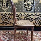 Set of 6 Louis XVI style medallion chairs in cane
