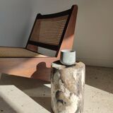 Side table in petrified wood
