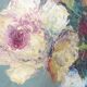 Painting oil on canvas bouquet of flowers signed b. rabel