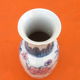 Baluster vase Asian polychrome porcelain with floral decoration of Lotus flowers