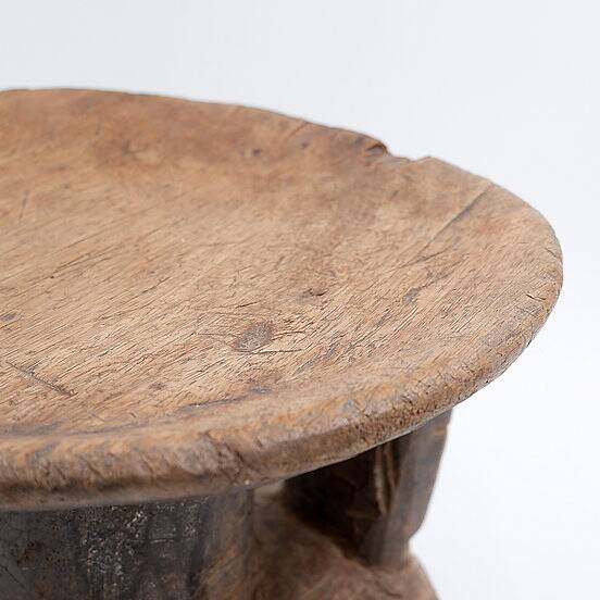 African tonga stool with handle