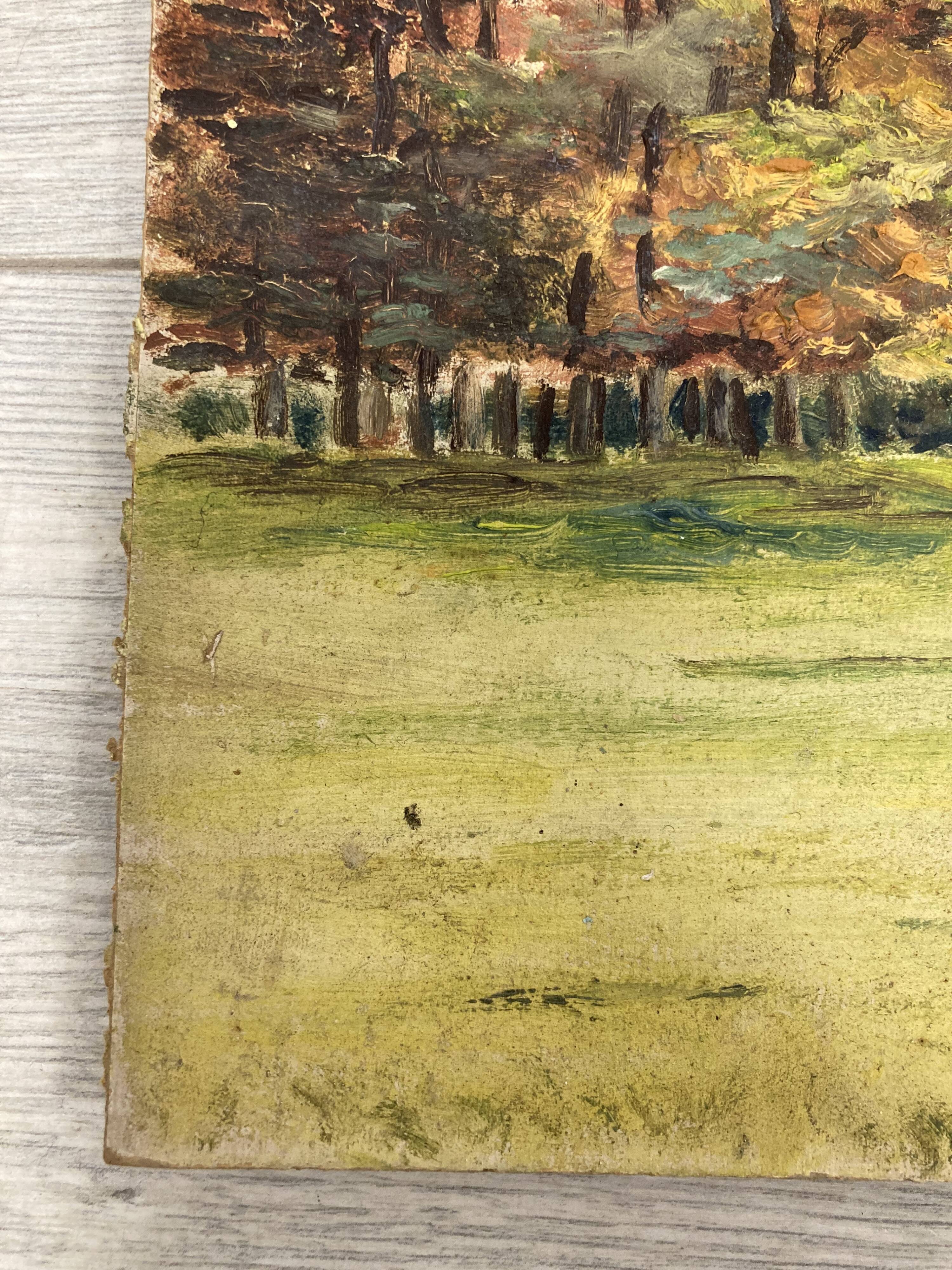 Oil on vintage panel