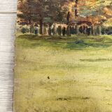 Oil on vintage panel